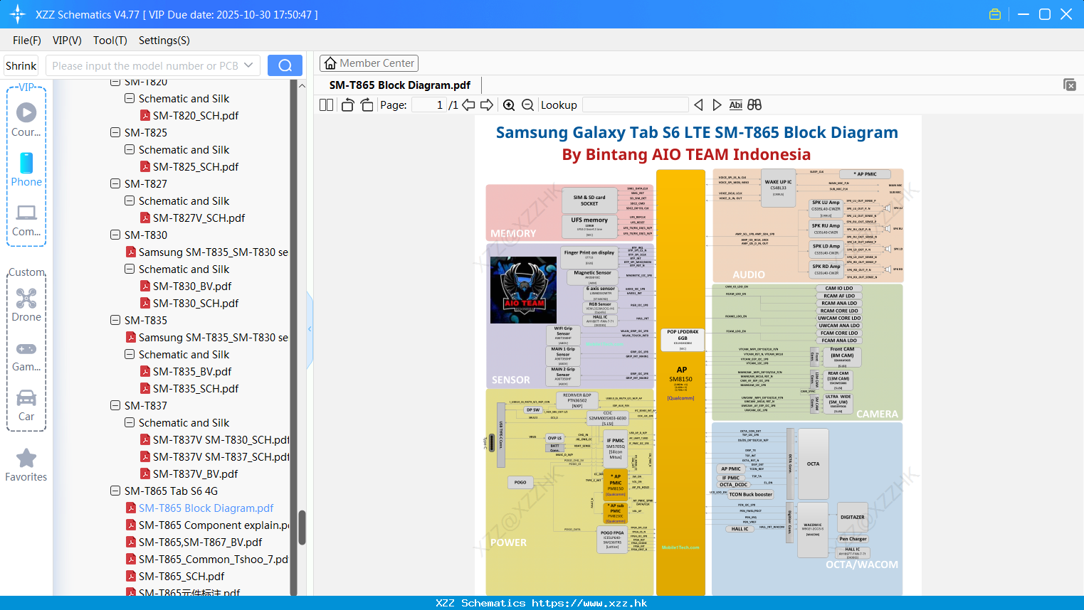 Samsung SM-T865 Block Diagram